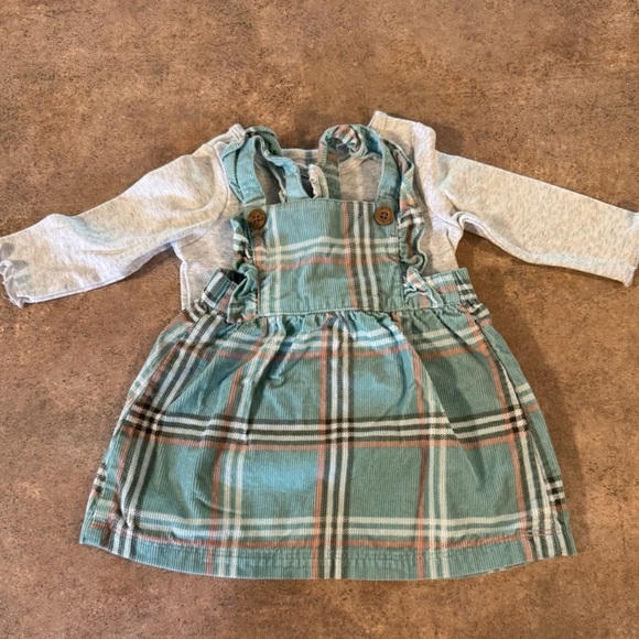 Carter's Other - Carter's - Mint Green Plaid Corduroy Baby Dress, Size 6 Months